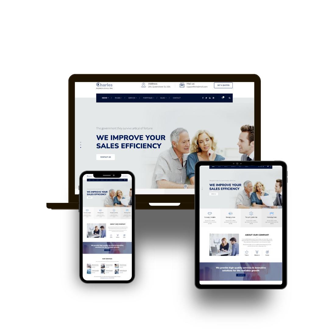 Charles Business Consulting: Corporate Advisory & Sales Efficiency project mockup